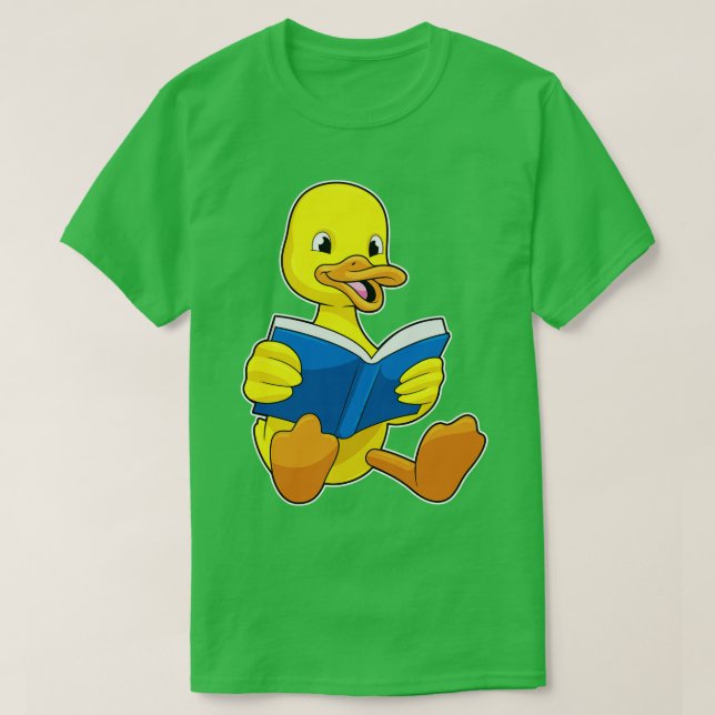 Camiseta Pato al leer con libro (Diseño del anverso)