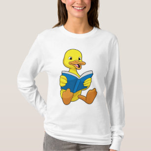 Camiseta Pato al leer con libro