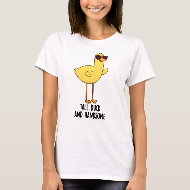 Camiseta Pato Alto Y Agradable Pun Animal (Anverso)