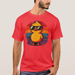 Camiseta Pato Amarillo Genial con Gafas de Sol Chico de los