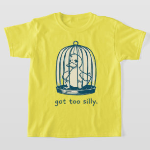 Camiseta Pato angustiado se volvió demasiado tonto Humor en
