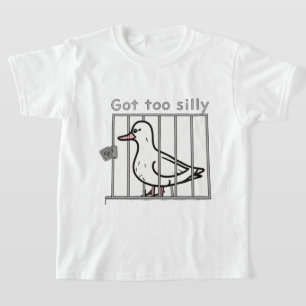Camiseta Pato angustiado se volvió demasiado tonto Humor en