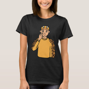 Camiseta Pato Animal ASL Gesto Mano Sordo Pérdida de Audici