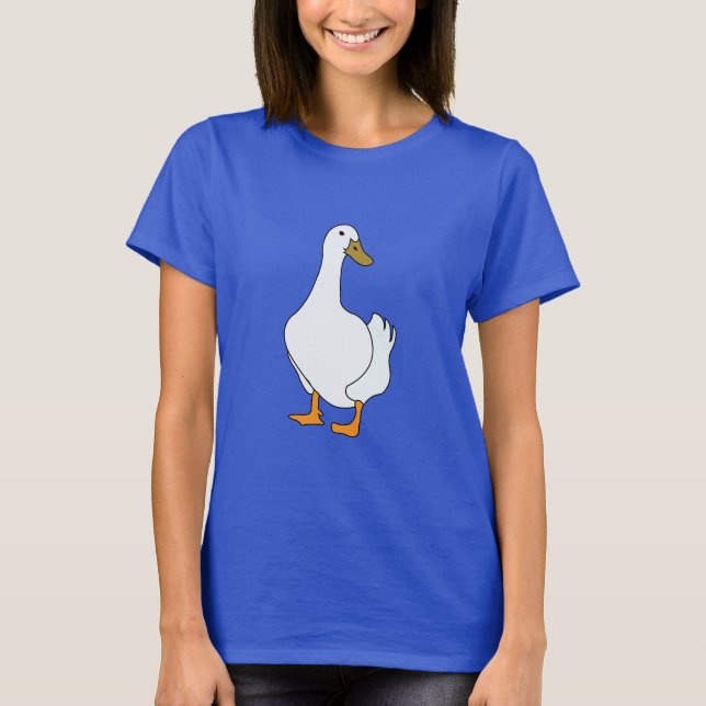 Camiseta Pato Ave Blanco Pato  (Anverso)