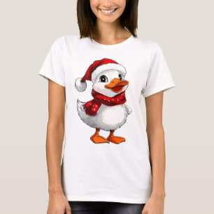Camiseta Pato blanco de Navidad