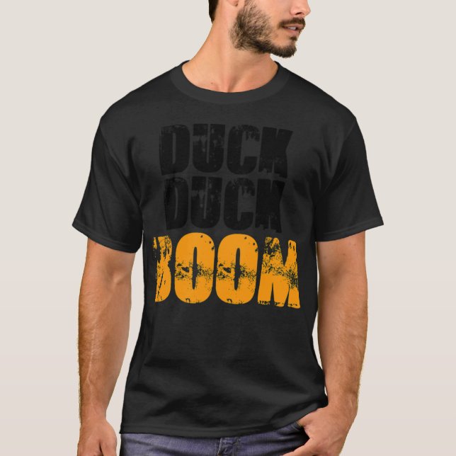 Camiseta Pato Boom negro labrador negro (Anverso)