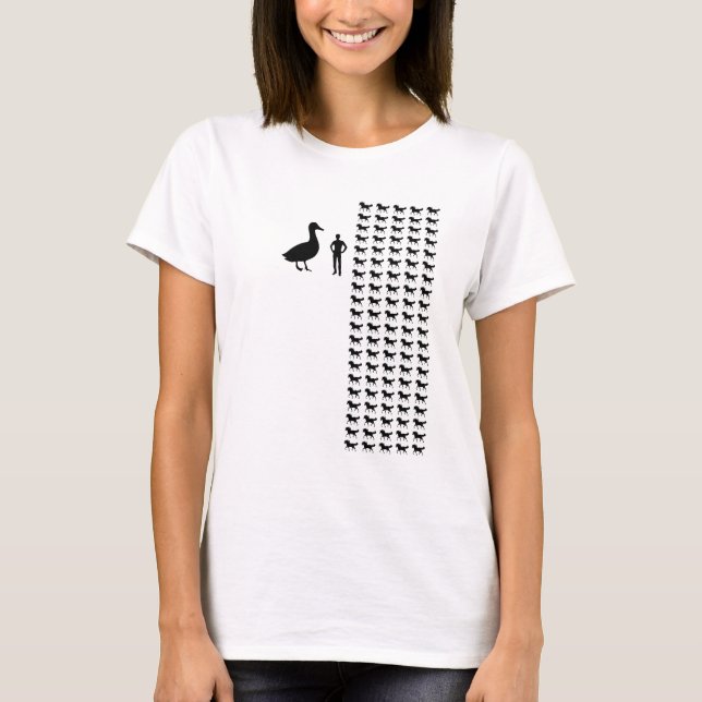Camiseta pato Caballo-clasificado contra 100 caballos (Anverso)