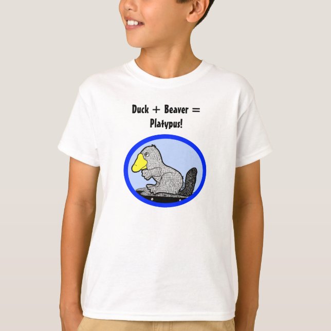 Camiseta Pato + castor = Platypus! (Anverso)