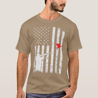 Camiseta Pato Cazador Bandera Estadounidense Caza Pescando4