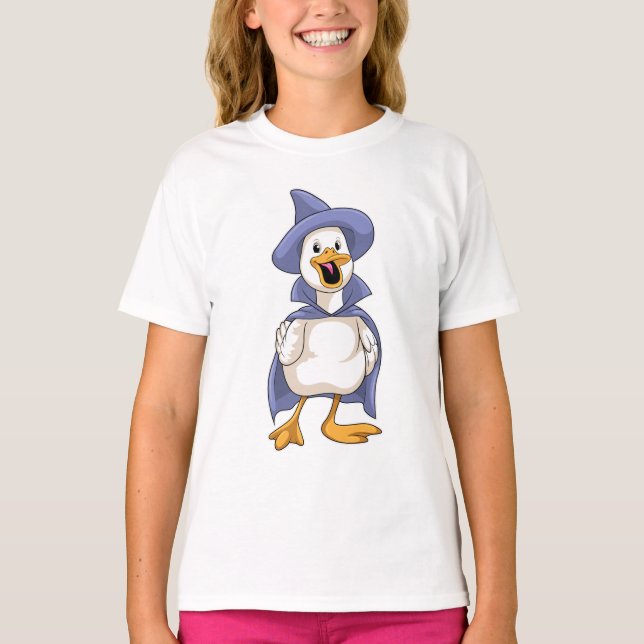 Camiseta Pato como bruja con Gorra (Anverso)