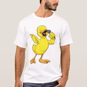 Camiseta Pato como cantante con micrófono