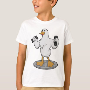 Camiseta Pato como culturista con campanas de púas