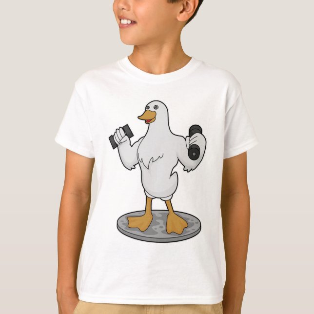 Camiseta Pato como culturista con campanas de púas (Anverso)