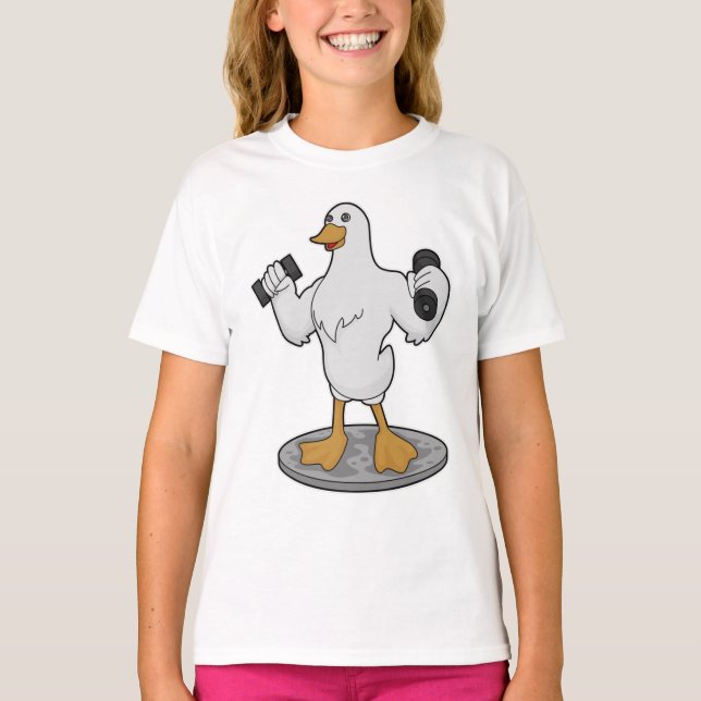 Camiseta Pato como culturista con campanas de púas (Anverso)