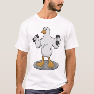 Camiseta Pato como culturista con campanas de púas