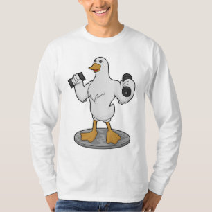 Camiseta Pato como culturista con campanas de púas
