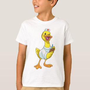 Camiseta Pato como enfermera con corazón
