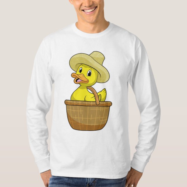 Camiseta Pato como granjero con cesta (Anverso)