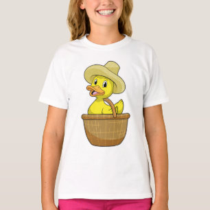 Camiseta Pato como granjero con cesta
