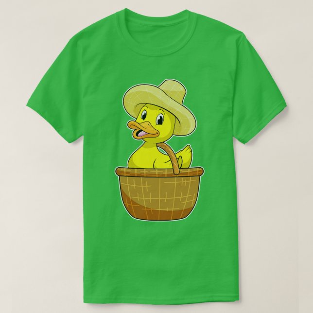 Camiseta Pato como granjero con cesta (Diseño del anverso)