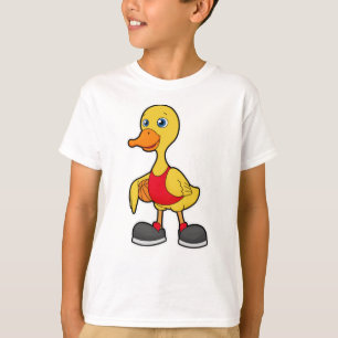 Camiseta Pato como jugador de baloncesto con baloncesto