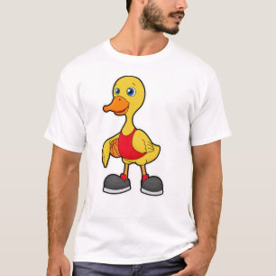 Camiseta Pato como jugador de baloncesto con baloncesto