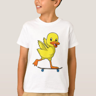 Camiseta Pato como patinador con patineta