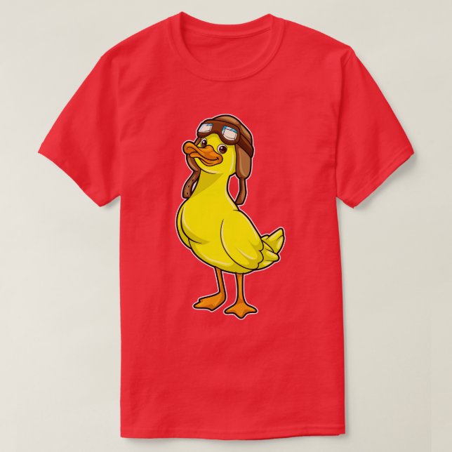 Camiseta Pato como piloto con gafas de cierre (Diseño del anverso)