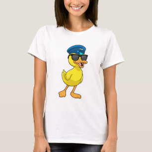 Camiseta Pato como piloto con gorra piloto