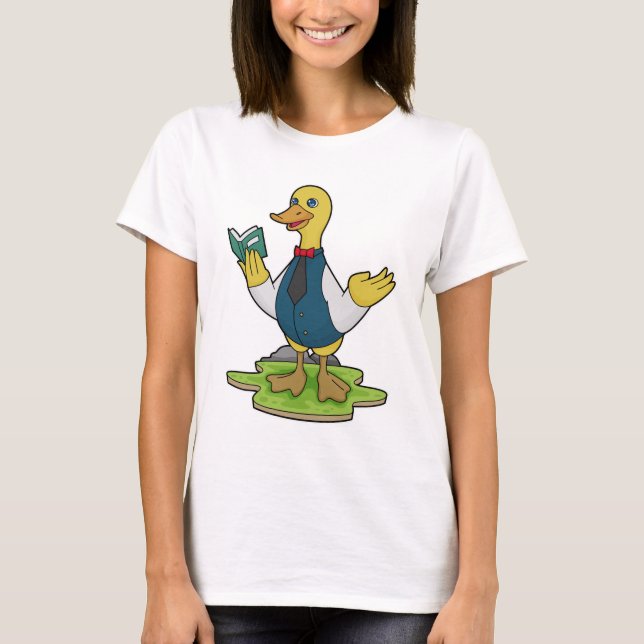 Camiseta Pato como profesor con libro (Anverso)