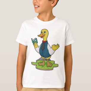 Camiseta Pato como profesor con libro