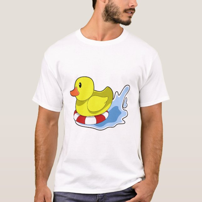 Camiseta Pato con anillo de natación en el agua.PNG (Anverso)