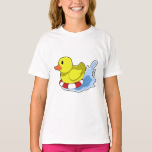Camiseta Pato con anillo de natación en el agua.PNG