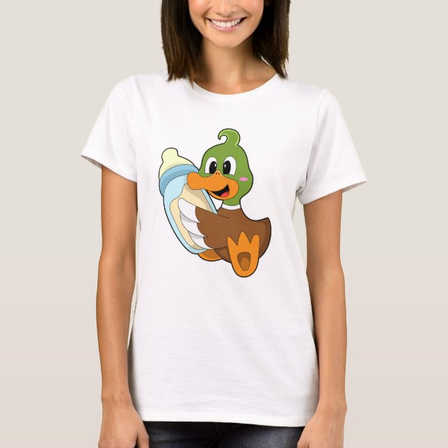 Camiseta Pato con botella de leche (Anverso)