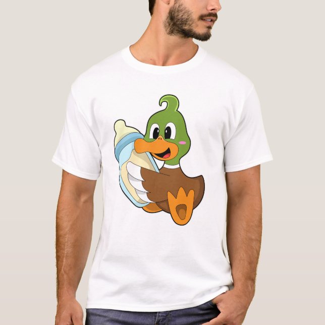 Camiseta Pato con botella de leche (Anverso)