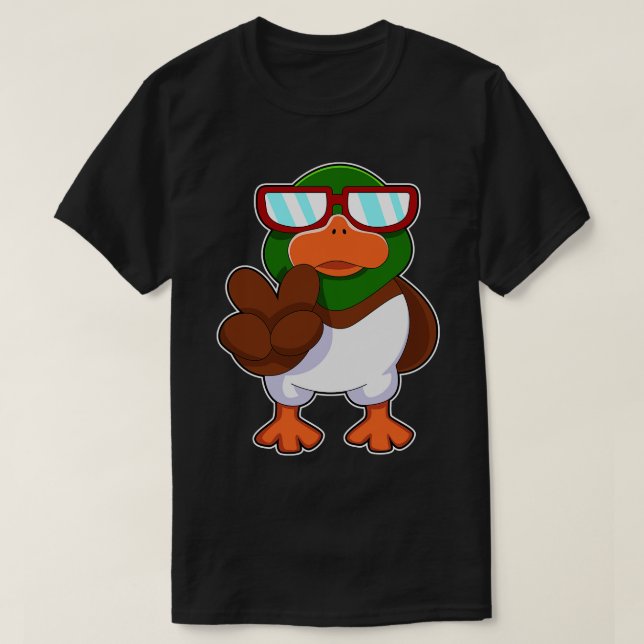 Camiseta Pato con gafas de sol 1 (Diseño del anverso)