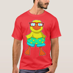 Camiseta Pato con gafas de sol de anillo nadador