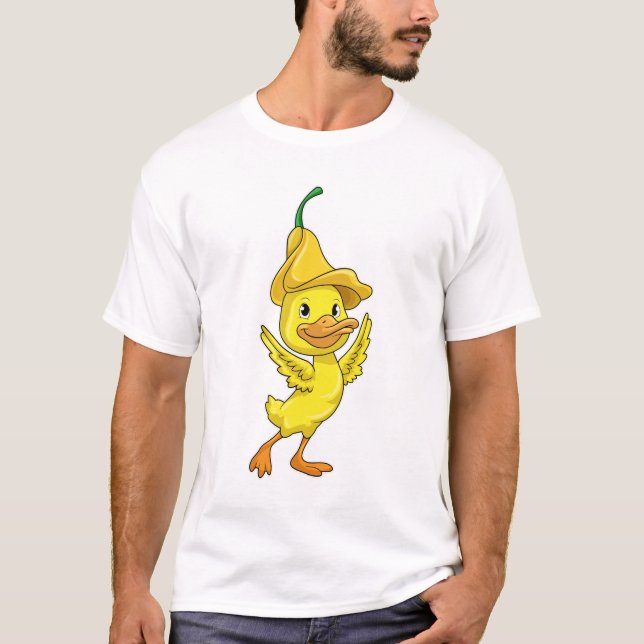 Camiseta Pato con gorra amarilla de campana (Anverso)