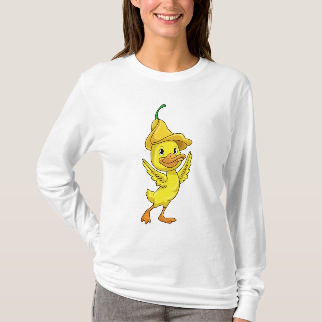 Camiseta Pato con gorra amarilla de campana (Anverso)