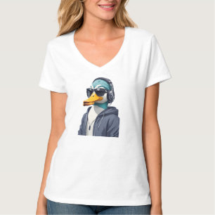 Camiseta Pato con Hoodie Carácter animal divertido de Guay
