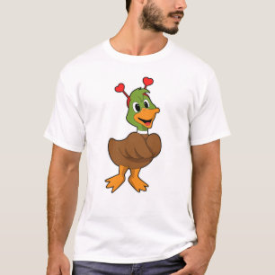 Camiseta Pato con la cabeza de corazón