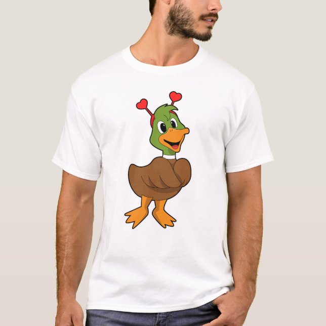 Camiseta Pato con la cabeza de corazón (Anverso)