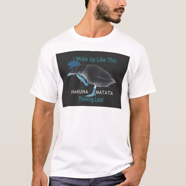 Camiseta Pato con me desperté así y Hakuna Matata texto (Anverso)
