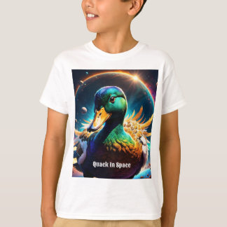 Camiseta "Pato cósmico: un viaje vibrante a través del espa