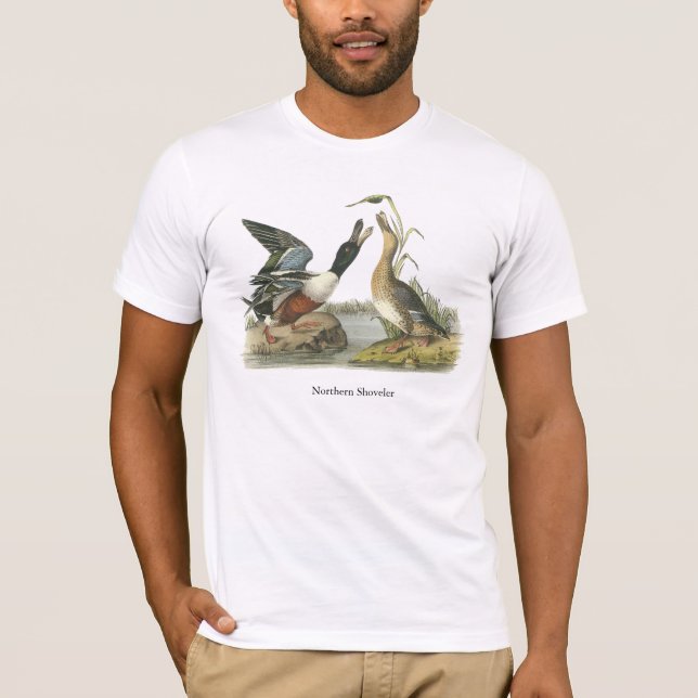 Camiseta Pato cuchara septentrional, Juan Audubon (Anverso)