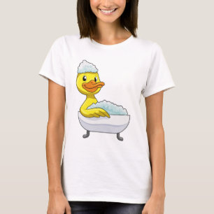 Camiseta Pato de baño con bañera y espuma