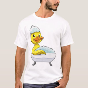 Camiseta Pato de baño con bañera y espuma