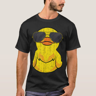 Camiseta Pato de baño Pato de goma fresco Gafas de sol Pato