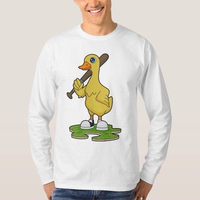 Camiseta Pato de béisbol con bate de béisbol (Anverso)