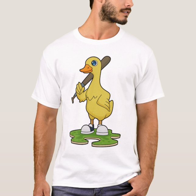 Camiseta Pato de béisbol con bate de béisbol (Anverso)